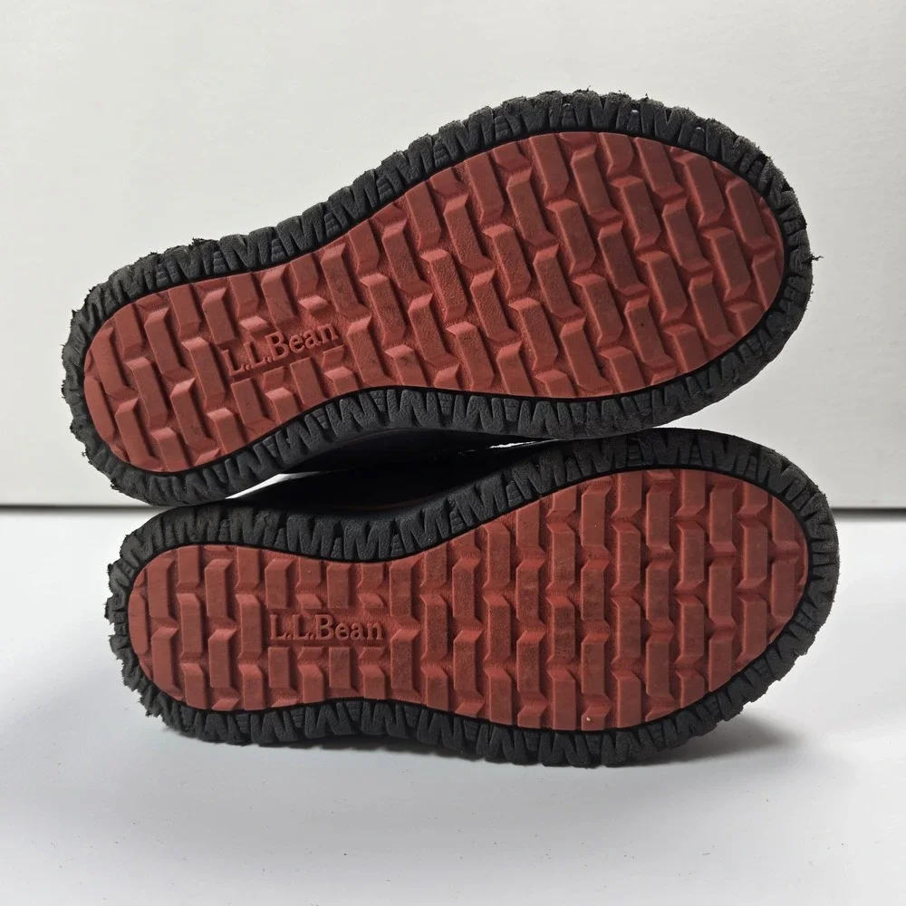 LL Bean Feldspar Kids Lightweight Winter Boots‎ Sz 11 Gray Orange 513076 Boys